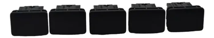 Kit 5 Tampa Botão Falso Painel L200 Triton 2020 Original Preto