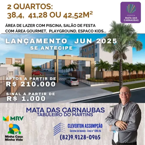 APARTAMENTOS A VENDA - MATA DAS CARNAUBAS