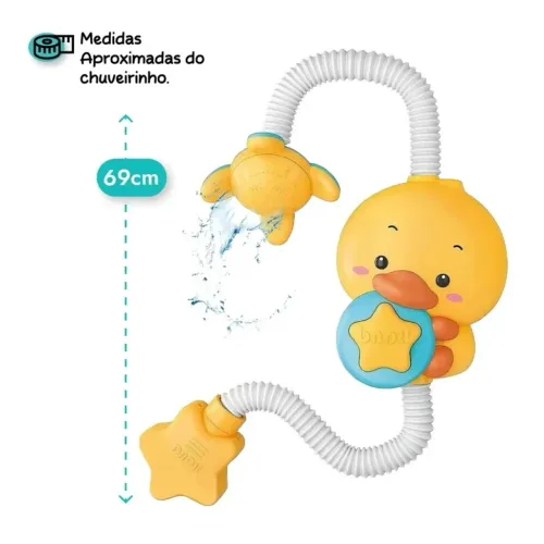 Chuveirinho Brinquedo Pato - Divertido e Seguro para o Banho!