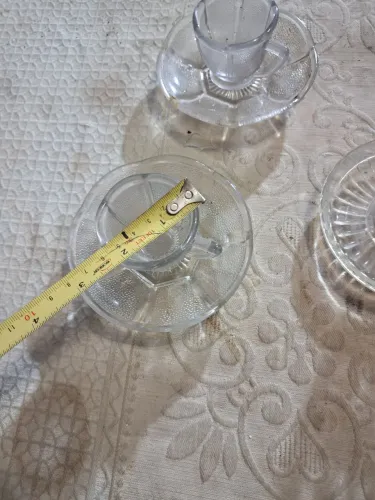 Conjunto de Xícaras de Chá em Vidro Transparente