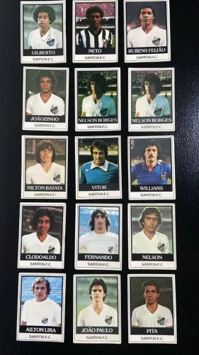 Lote Coleção Cards Santos F.C 1981 Ping Pong