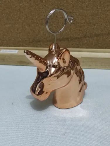 Porta-Recado Unicórnio de Louça - 10 cm