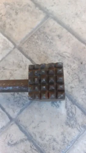 Antigo Martelo de bater carne em ferro antiguidade uso enfeite decoração item de cozinha 