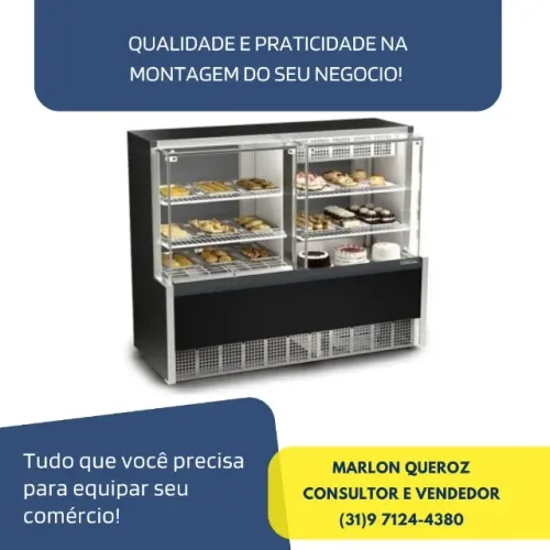 Balcão Estufa / Tortas Gelopar 1,40M Novo