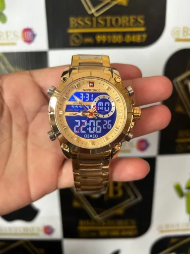 Naviforce dourado relógio