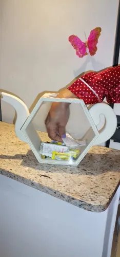 Baleiro e Porta Cha Formato de Chaleira