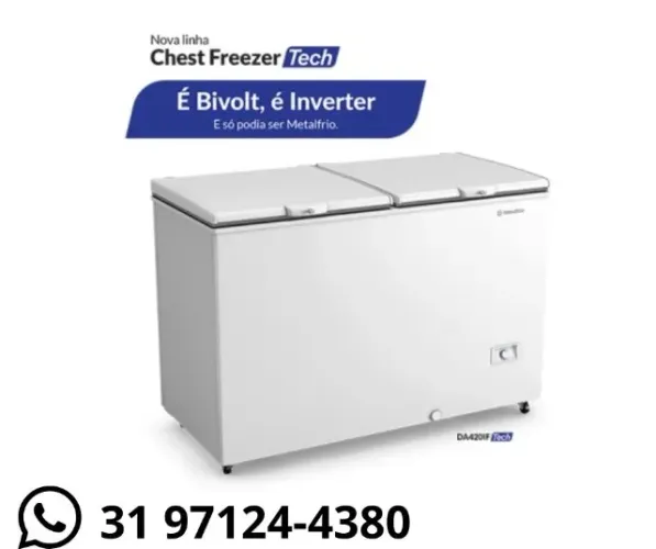 Freezer Horizontal Metalfrio 417L Bivolt