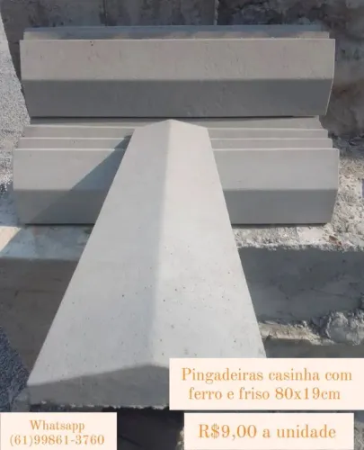 Pingadeiras Casinha com Ferro e Friso 80x19cm