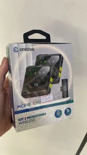 Kit 2 Microfones Sem Fio Para CelularOnistek Mc818 Ios Lightning Wireless - Loja Coimbra