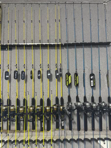 Kits vara molinete com linha 2 rolamentos até 8kg pescado