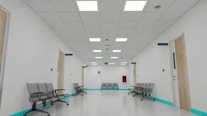 Painel LED 62x62cm Iluminação de Teto Hospital, Escola 