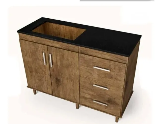 Balcão marrom para Cooktop 