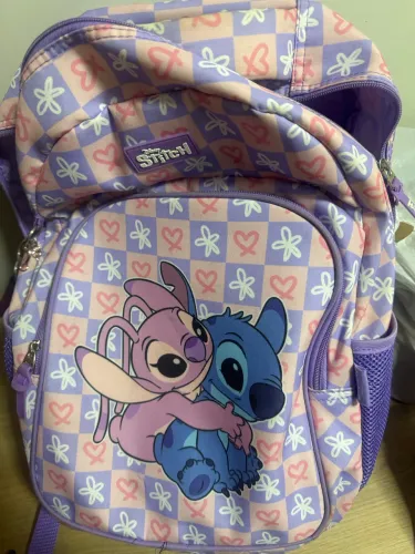 Mochila, lancheira e Estojo Stitch 