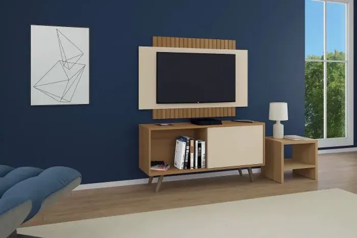 Painel para TV com Rack Moderno