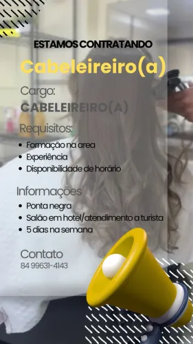 Vaga em salão de beleza