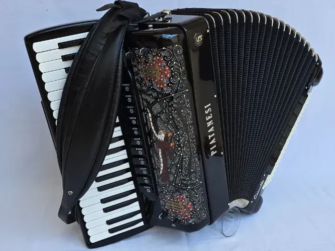Acordeon 120 Baixos Piatanesi Dupla Res. Já Eletrificada