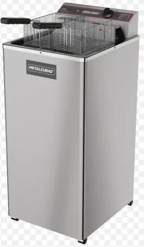 NZ. Fritadeira elétrica água e óleo 18 litros pedestal 5.500w METALCUBAS 