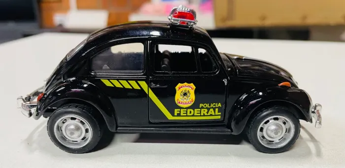 Miniatura Metal Fusca Polícia Rodoviária Federal (PRF) 1/43