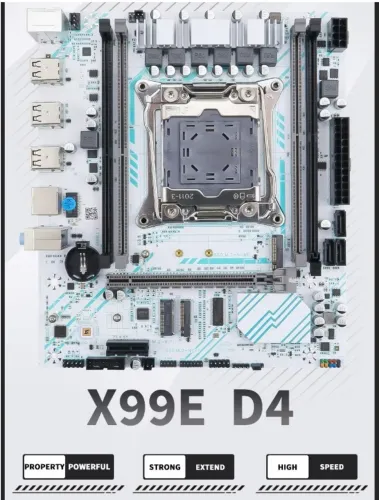Placa Mãe X99 Lga 2011-3 Entrada Tpm 2.0 Ddr4 M.2 nvme Branca