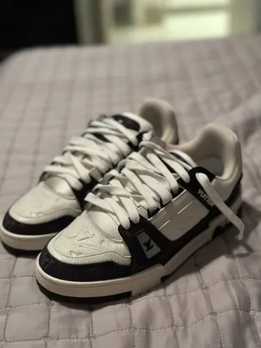 Tênis Casual Luxo Branco com Preto (Orginal)