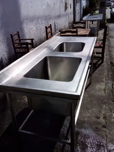 Tampo de pia com cuba inox