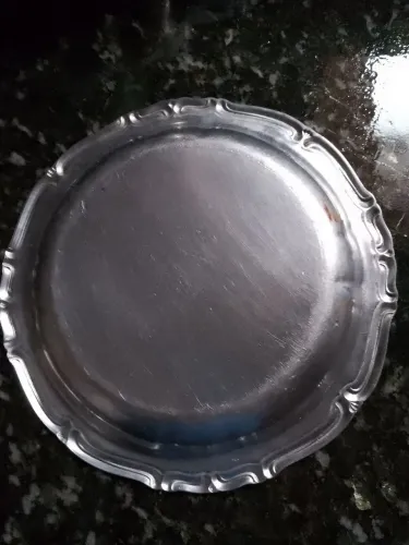 Bandeja vintage de inox