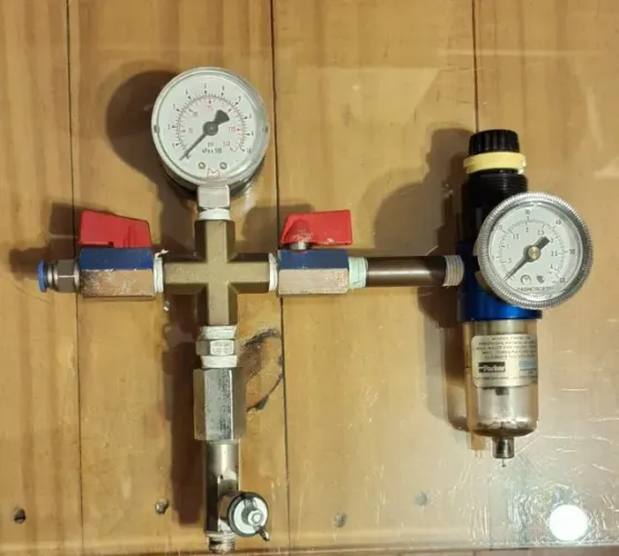 Peças para compressor - Filtro Regulador Parker FRG-40-130 + Manômetros Ashcroft 60psi 