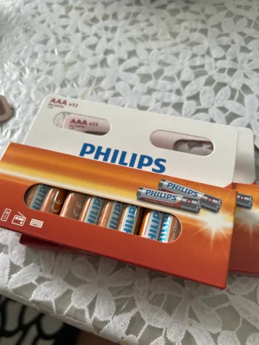 Pilhas Philips AAA 12 unidades