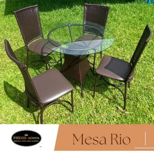 CONJUNTO DE MESA RIO EM ALUMINIO