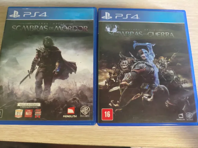 Combo jogos sombras de mordor sombras da guerra ps4