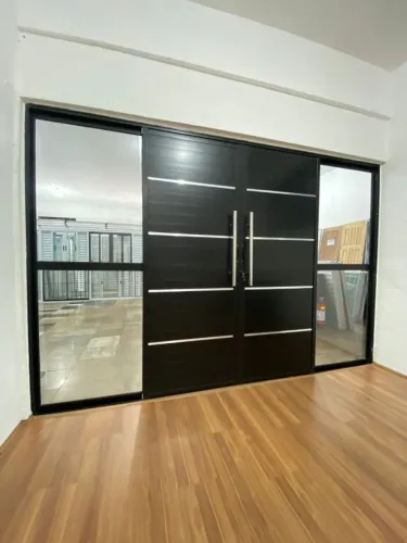 PORTAS DE ALÚMINIO DE CORRER PRETA 2.10X1.20 - OFERTA DE FEVEREIRO