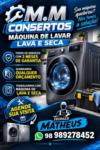 Consertos de máquina de lava e seca e lavadoras 
