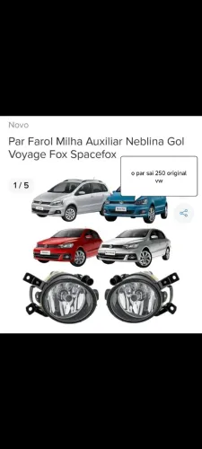 Par farol de milha linha Fox gol Voyage SpaceFox 