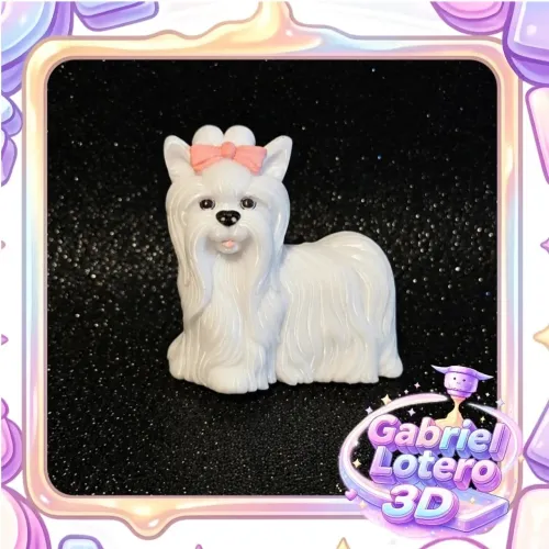Pet poodle para boneca Barbie escala 1/6 - impressão 3D