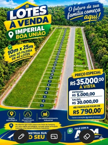 Lote de terra 10x25