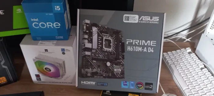 Processador Intel Core I5-12400f + Placa-mãe Asus Prime H610 + Air Cooler