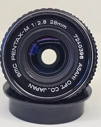 Lente SMC Pentax-M 28mm f/2.8 Montagem Pentax K PK Manual Vintage