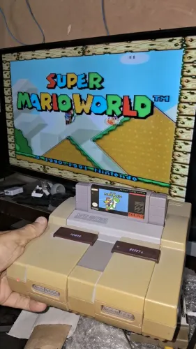 Super Nintendo Fat 1 Fita S.Mario World Completo 