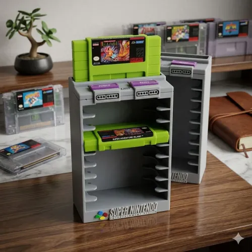 Suporte vertical para cartuchos de Super Nintendo (Unitário) 
