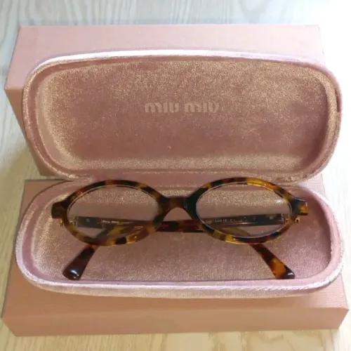 Armação de Grau Miu Miu Original SMU 04Z Regard Oval Tartaruga - 50-18-140 Com Caixa