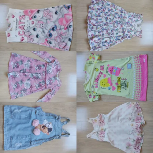 Lote 6 lindos vestidos infantil menina