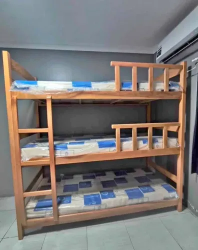 Cama triliche mdf reforçada com colchões