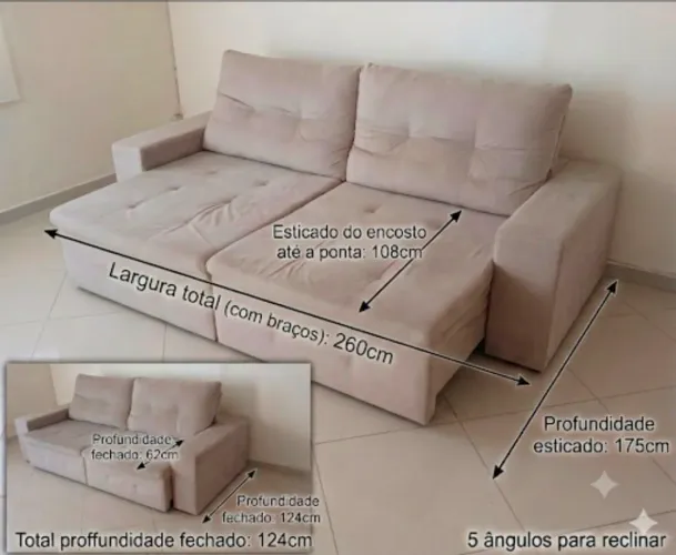 Sofá Retrátil