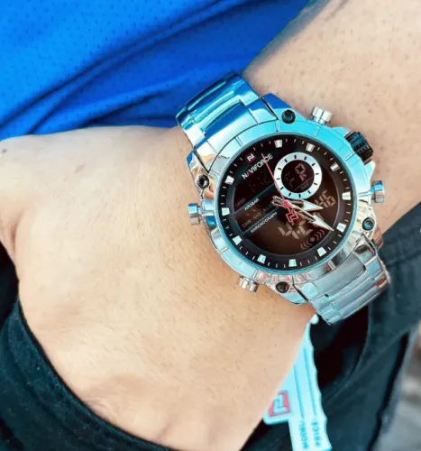 relogio masculino naviforce 9163 - pronta entrega dia dos namorados
