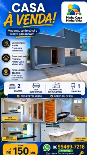 Casa Moderna e Pronta para Morar por R$ 150 Mil! ?