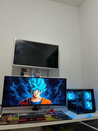 Pc gamer completo novo e garantia - r5 5500 + rx 5500 + monitor 24 + kit completo