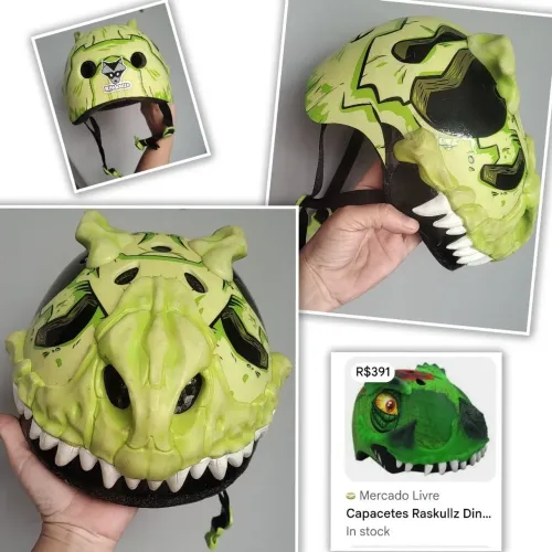 capacete é o modelo Raskullz 3d