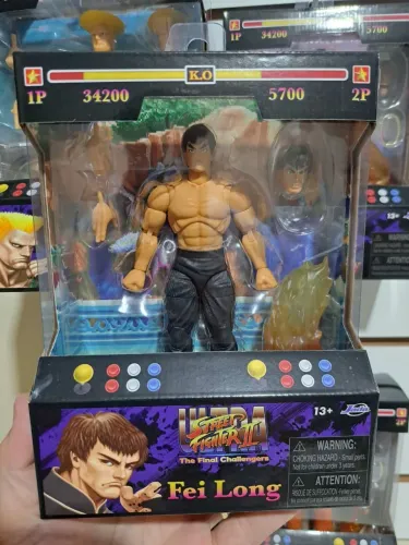 Action Figure Boneco Fei Long Street Fighter II Ultra 18 Cm Articulado Jada Toys Lacrado