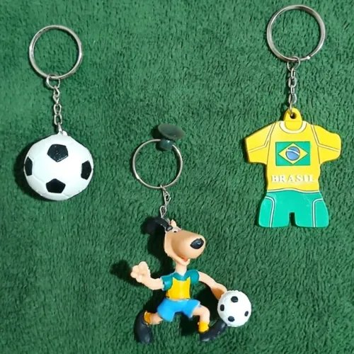 Chaveiros Brasil Copa do Mundo - lote com 3 - anos 90