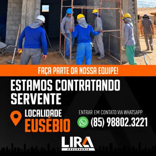 Vaga Servente, Ajudante de obras